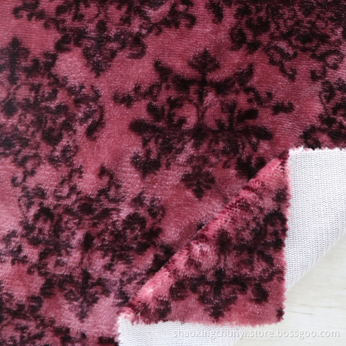 100 Polyester Retro Luxus Blumenmuster Warp Strickflügel Flanell Fleece Stoff für Manteldecke Sofa Set